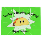 Taco Lover Large Birthday Bag Groot Cadeauzakje (Achterkant)