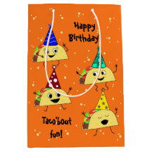 Taco Lover Medium Birthday Gift Bag