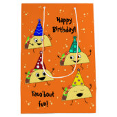 Taco Lover Medium Birthday Gift Bag Cadeauzakje (Achterkant)
