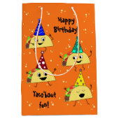 Taco Lover Medium Birthday Gift Bag Medium Cadeauzakje (Voorkant)