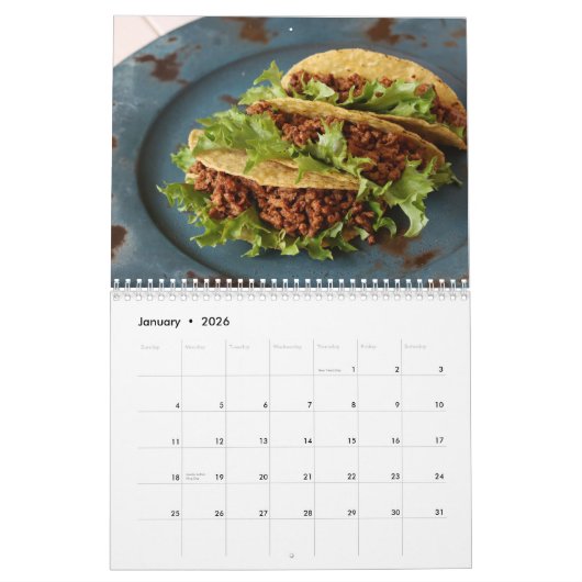 Taco Lover Mexicaans Eten Restaurant Kalender (Jan 2026)