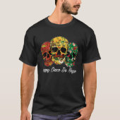 Taco Lover Mexican Fiesta Sugar Skull Happy Cinco T-shirt (Voorkant)