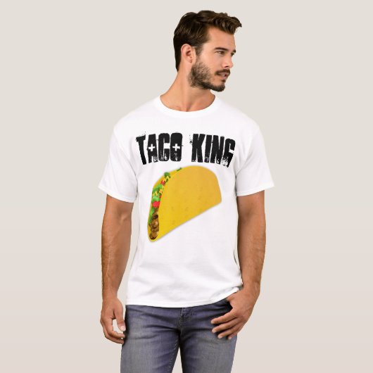 TACO LOVER T-shirts, TACO KING T-shirt (Voorkant volledig)