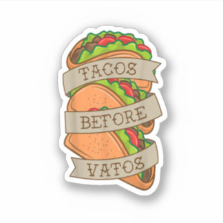 Taco Lover Tacos voor Vatos Tattoo Style Taco Ar Sticker