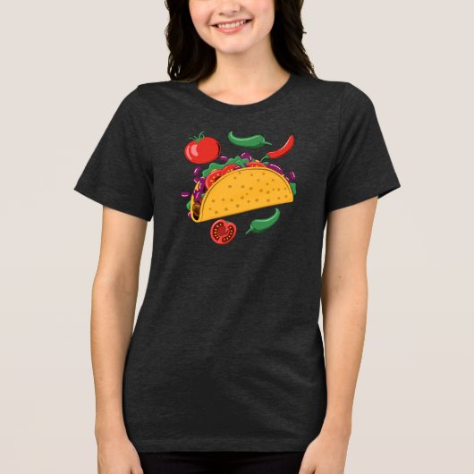 Taco Lover Tri-Blend Shirt (Voorkant)