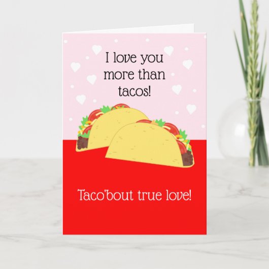 Taco Lover Valentijnkaart Kaart (Voorkant)