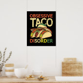 Taco Lover Women Mannen Mexicaanse Tacos Poster (Keuken)
