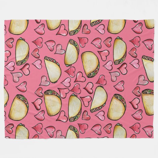 Taco Lovers Fleece Deken (Voorkant (Horizontaal))