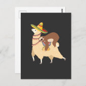 Taco Loving Animals Lazy Sloth Riding Llama Briefkaart (Voorkant / Achterkant)