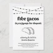 Taco luierfeest, grappige Mannen papa doucheuitnod Kaart (Voorkant)