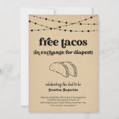 Taco luierfeest, grappige Mannen papa doucheuitnod Kaart (Voorkant)