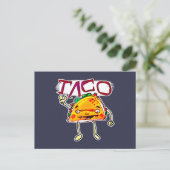 taco man cartoon stijl grappige illustratie briefkaart (Staand voorkant)
