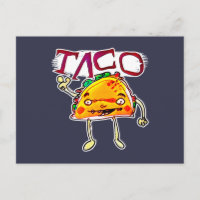 taco man cartoon stijl grappige illustratie