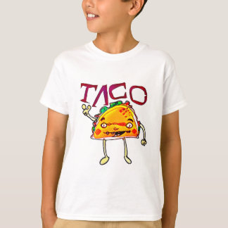 taco man cartoon stijl grappige illustratie t-shirt