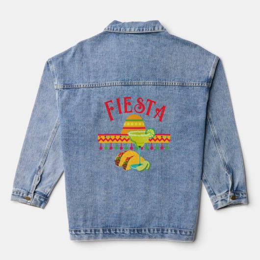 Taco & Margarita Fiesta Denim Jacket (Achterkant)