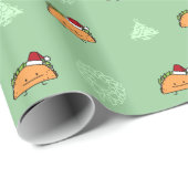 Taco met Santa Hat-kerstmansvlees salsa Cadeaupapier (Rol Hoek)