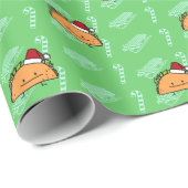 Taco met Santa Hat-kerstmansvlees salsa Cadeaupapier (Rol Hoek)