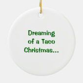 Taco met Santa Hat-kerstmansvlees salsa Keramisch Ornament (Achterkant)