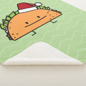 Taco met Santa Hat-kerstmansvlees salsa Sherpa Deken (3/4)