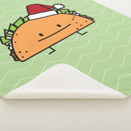Taco met Santa Hat-kerstmansvlees salsa Sherpa Deken (3/4)
