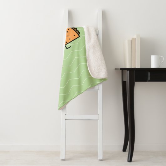 Taco met Santa Hat-kerstmansvlees salsa Sherpa Deken (In situ)