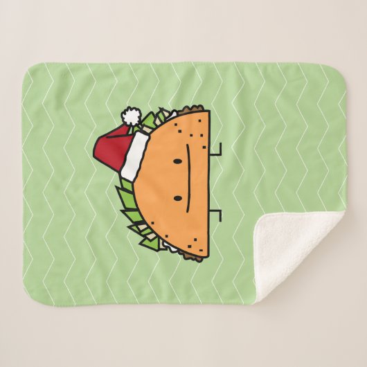 Taco met Santa Hat-kerstmansvlees salsa Sherpa Deken (Voorkant (horizontaal))
