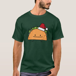 Taco met Santa Hat-kerstmansvlees salsa T-shirt