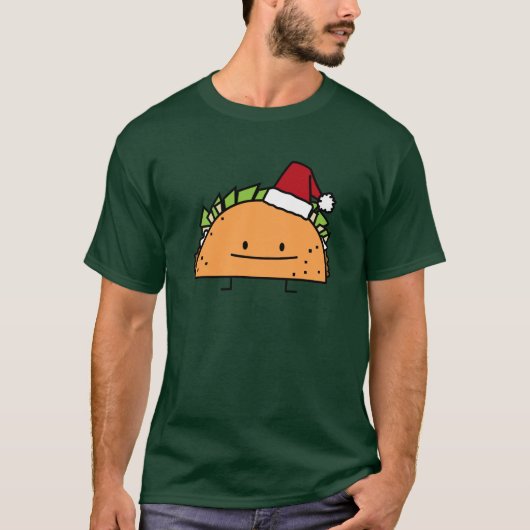 Taco met Santa Hat-kerstmansvlees salsa T-shirt (Voorkant)