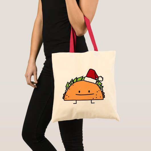 Taco met Santa Hat-kerstmansvlees salsa Tote Bag (Voorkant (product))
