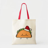 Taco met Santa Hat-kerstmansvlees salsa Tote Bag (Voorkant)