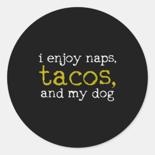 Taco Mexicaans eten liefhebber cadeau Taco Grappig Ronde Sticker