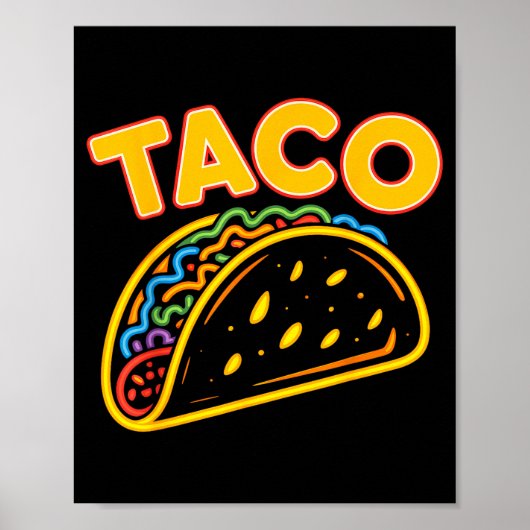 Taco Mexicaans eten Poster (Voorkant)