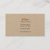 Taco Mexicaans eten Visitekaartje (Achterkant)