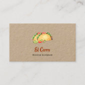 Taco Mexicaans eten Visitekaartje (Voorkant)