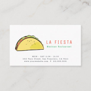 Taco Mexicaans Restaurant Modern Visitekaartje