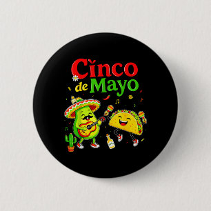 Taco Mexicaanse Patty voor Kinderen Jongen Meisje Ronde Button 5,7 Cm
