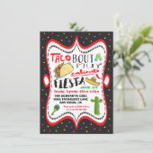 Taco Mexican Fiesta Party Invitation Kaart (Staand voorkant)