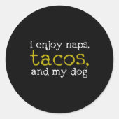 Taco Mexican Foodie Gift Taco Funny  Ronde Sticker (Voorkant)