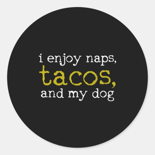 Taco Mexican Foodie Gift Taco Funny  Ronde Sticker (Voorkant)