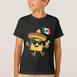 Taco Mexico Vlag Cinco de Mayo Mexicaanse onafhank T-shirt