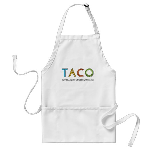 Taco muzikanten spelen ook graag in de keuken! standaard schort (Voorkant)