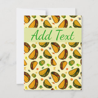 Taco Naadloos Patroon Notitiekaartje