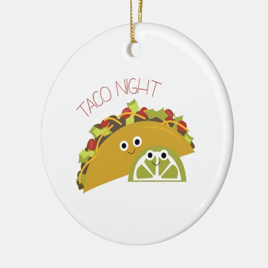 Taco Night Keramisch Ornament (Links)
