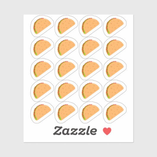 Taco Night Mexicaans Fast Food Menu Maaltijdplanne Sticker (Vel)
