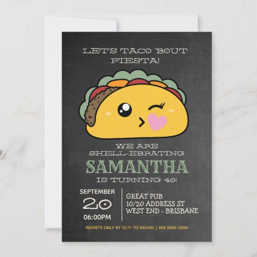 Taco Night Party Kaart (Voorkant)