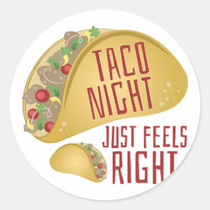 Taco Night Ronde Sticker