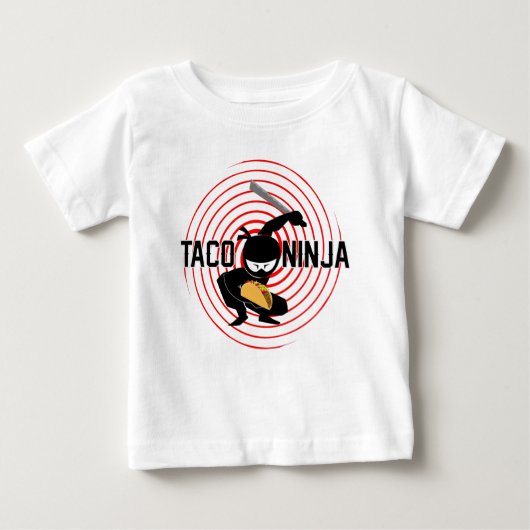 Taco Ninja Design - Baby Fine Jersey T-Shirt (Voorkant)