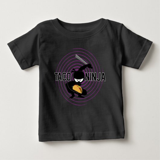 Taco Ninja Design - Baby Fine Jersey T-Shirt (Voorkant)