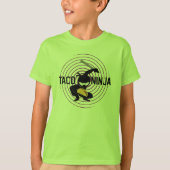 Taco Ninja Design - Kinderen Basic T-Shirt (Voorkant)