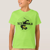 Taco Ninja Design - Kinderen Basic T-Shirt (Voorkant)